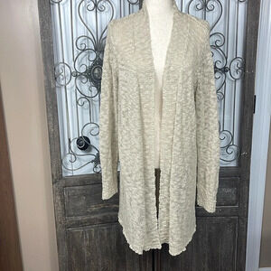 Lucky Brand Women's Cream Cardigan Sz 2X